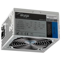 Zasilacz ATX 500W Akyga Basic AK-B1-500 Fan12cm P4 3xSATA PCI-E AKYGA