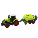 Zestaw Traktor Ciągnik Prasa Rolnicza Do Belowania Siana Zielony LEAN Toys