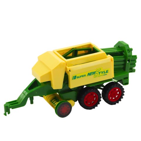 Zestaw Traktor Rolniczy Przyczepa Prasa Maszyna Rolnicza LEAN Toys