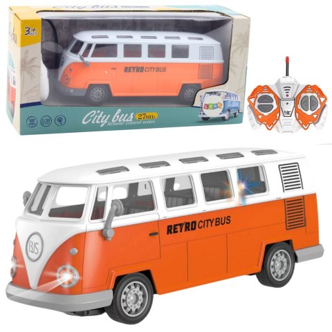 Autobus Retro City Bus Zdalnie Sterowany RC Światła 1:30 LEAN Toys Autobus Retro City Bus Zdalnie Sterowany RC Światła 1:30 LEAN Toys