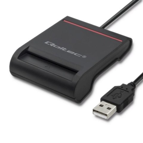 Czytnik kart chipowych ID Qoltec SCR-0642 | USB 2.0 + adapter USB-C Qoltec Czytnik kart chipowych ID Qoltec SCR-0642 | USB 2.0 + adapter USB-C Qoltec