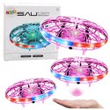 Dron UFO Sterowany Ręką RC Światła LED Różowy LEAN Toys Dron UFO Sterowany Ręką RC Światła LED Różowy LEAN Toys