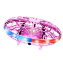 Dron UFO Sterowany Ręką RC Światła LED Różowy LEAN Toys Dron UFO Sterowany Ręką RC Światła LED Różowy LEAN Toys