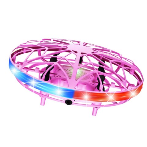 Dron UFO Sterowany Ręką RC Światła LED Różowy LEAN Toys Dron UFO Sterowany Ręką RC Światła LED Różowy LEAN Toys
