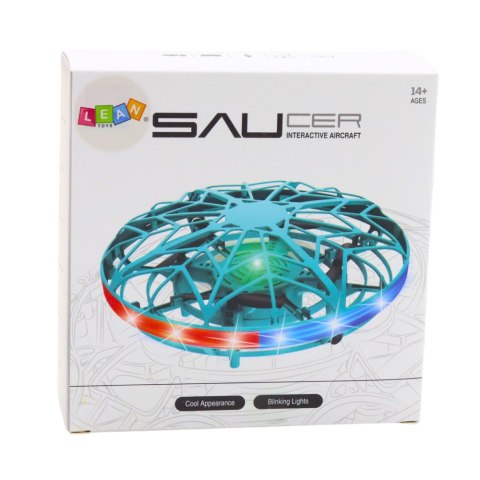 Dron UFO Sterowany Ręką RC Światła LED Różowy LEAN Toys Dron UFO Sterowany Ręką RC Światła LED Różowy LEAN Toys