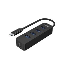 HUB USB-C Unitek H1117B 4xUSB-A 3.1, aktywny, 10W Unitek