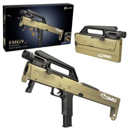 Karabin Składany FMG9 Strzałki Piankowe Łuski Latarka Broń LEAN Toys