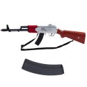 Karabin Strzelba Rekwizyt Pasek Na Ramię Brązowy Dźwięki 65cm LEAN TOYS