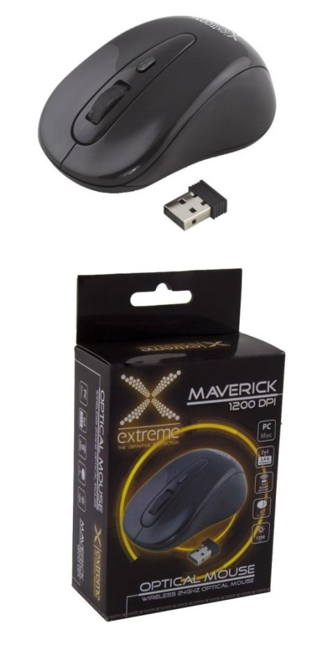 Mysz bezprzewodowa Extreme 3D MAVERICK optyczna 2,4GHz czarna Extreme