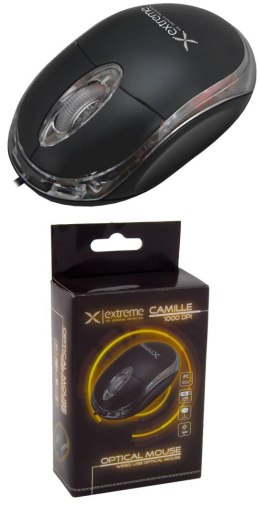 Mysz przewodowa Extreme 3D CAMILLE XM102K optyczna czarno-przezroczysta Extreme