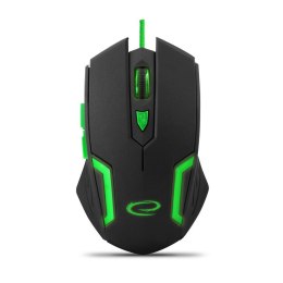 Mysz przewodowa Esperanza MX205 Fighter optyczna Gaming 6D USB czarno-zielona ESPERANZA