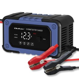 Prostownik Qoltec do akumulatora z funkcją naprawy | Inteligentna mikroprocesorowa ładowarka | 12V | 6A | LED | 4 tryby Qoltec