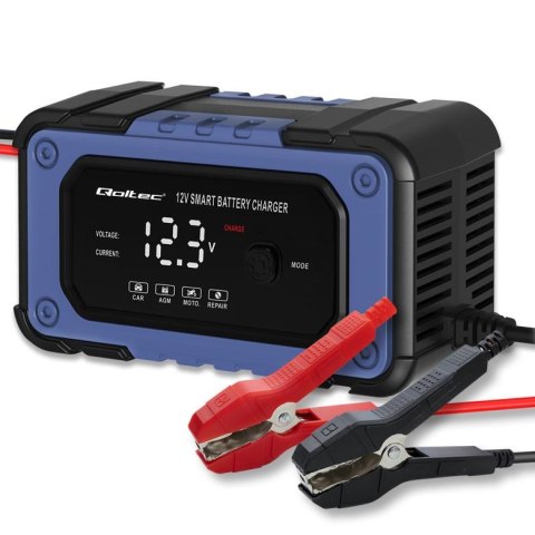Prostownik Qoltec do akumulatora z funkcją naprawy | Inteligentna mikroprocesorowa ładowarka | 12V | 6A | LED | 4 tryby Qoltec Prostownik Qoltec do akumulatora z funkcją naprawy | Inteligentna mikroprocesorowa ładowarka | 12V | 6A | LED | 4 tryby Qoltec