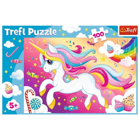 Puzzle - 100 - Piękny jednorożec - Trefl 16386 Trefl Puzzle Puzzle - 100 - Piękny jednorożec - Trefl 16386 Trefl Puzzle