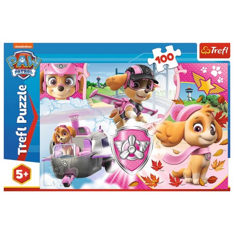 Puzzle - 100 - Skye w akcji - Psi Patrol - Trefl 16368 Trefl Puzzle