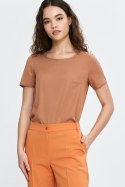 Bluzka basic z krótkim rękawem B193 Carmel - Nife Nife