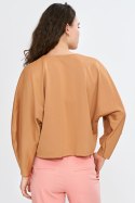 Bluzka oversize z balonowymi rękawami B192 Carmel - Nife Nife