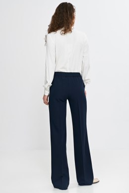 Bluzka z szarfą pod szyją B190 Ecru - Nife Nife