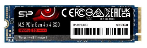 Dysk SSD Silicon Power UD85 250GB M.2 PCIe NVMe Gen4x4 NVMe 1.4 3300/1300 MB/s Silicon Power