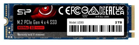 Dysk SSD Silicon Power UD85 2TB M.2 PCIe NVMe Gen4x4 NVMe 1.4 3600/2800 MB/s Silicon Power
