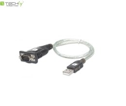 Kabel adapter Techly USB na port szeregowy RS232/COM/DB9 Techly