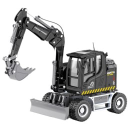 Koparka Kołowa Ze Spychaczem Metalowa Huina Czarna 1:50 HUINA