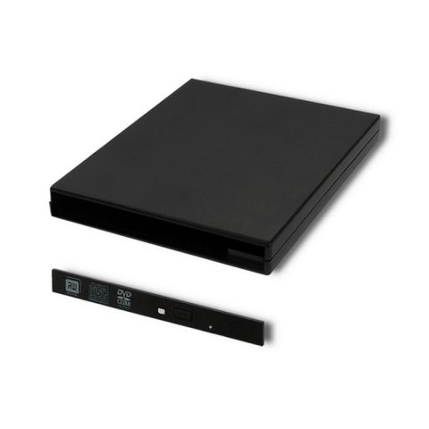 Obudowa/kieszeń Qoltec na napęd optyczny CD/DVD SATA | USB2.0 | 9.5mm Qoltec