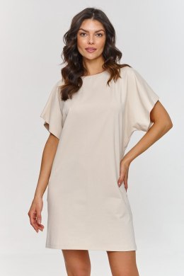 Sukienka Basic Model M875 Light Beige - Makadamia Makadamia