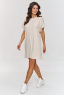 Sukienka Basic Model M875 Light Beige - Makadamia Makadamia