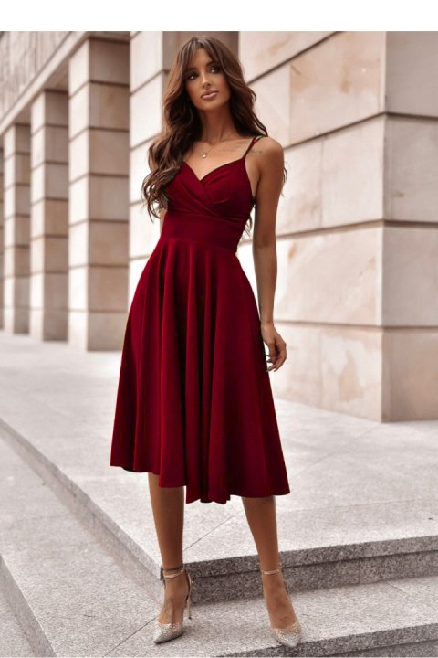 Sukienka Model Tifani 001140. 7/8 Bordo - With You With You Sukienka Model Tifani 001140. 7/8 Bordo - With You With You