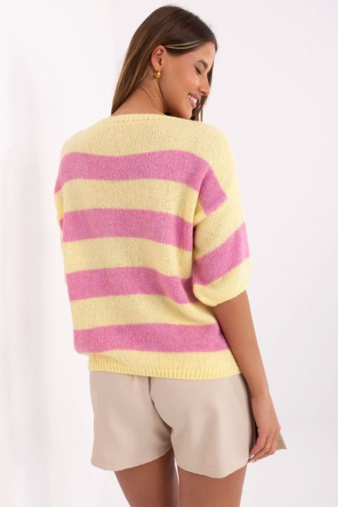 Sweter Damski Model MI-SW-2503.84 Yellow - Italy Moda Italy Moda Sweter Damski Model MI-SW-2503.84 Yellow - Italy Moda Italy Moda