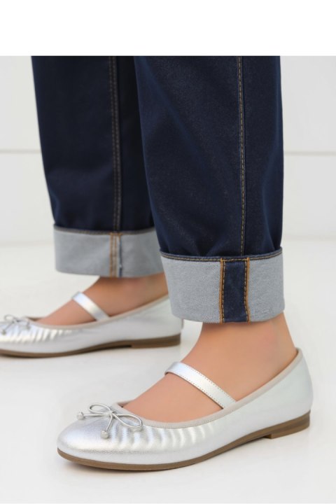 Damskie Baleriny LUSIA ? SILVER - Inello Inello