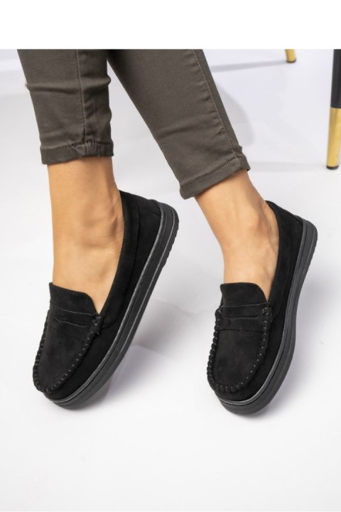 Damskie Mokasyny ? Czarny, Zamszowe Martina BLACK - Inello Inello