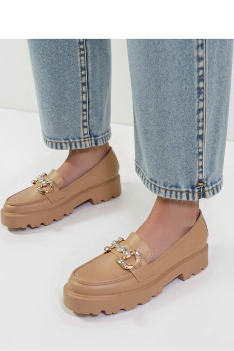 Damskie Mokasyny ELEGANZE KHAKI - Inello Inello Damskie Mokasyny ELEGANZE KHAKI - Inello Inello