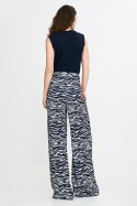 Spodnie palazzo SD115 Wzór Zebra/Navy - Nife Nife