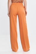 Spodnie wide leg z gumą w pasie SD113 Orange - Nife Nife Spodnie wide leg z gumą w pasie SD113 Orange - Nife Nife