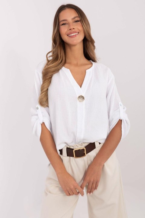 Bluzka Model MO-BZ-52759.55 White - Italy Moda Italy Moda Bluzka Model MO-BZ-52759.55 White - Italy Moda Italy Moda