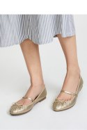 Damskie Baleriny ELVINA - GOLD - Inello Inello