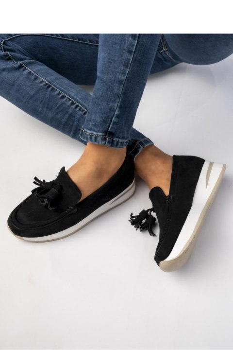 Damskie Mokasyny ? Czarne LIVIA BLACK - Inello Inello