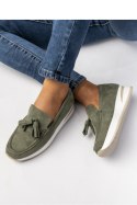 Damskie Mokasyny ? Zielone LIVIA GREEN - Inello Inello