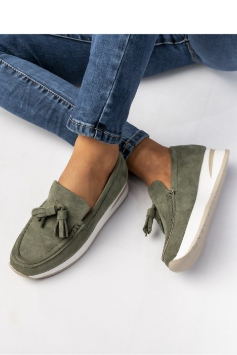 Damskie Mokasyny ? Zielone LIVIA GREEN - Inello Inello