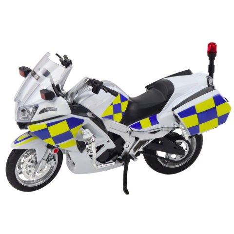 Motocykl Policyjny Metalowy Światła Dźwięki Biały 1:12 LEAN Toys Motocykl Policyjny Metalowy Światła Dźwięki Biały 1:12 LEAN Toys