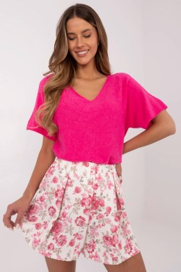 Szorty Damskie Model MI-SN-2718041.73 White/Pink - Italy Moda Italy Moda