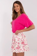 Szorty Damskie Model MI-SN-2718041.73 White/Pink - Italy Moda Italy Moda