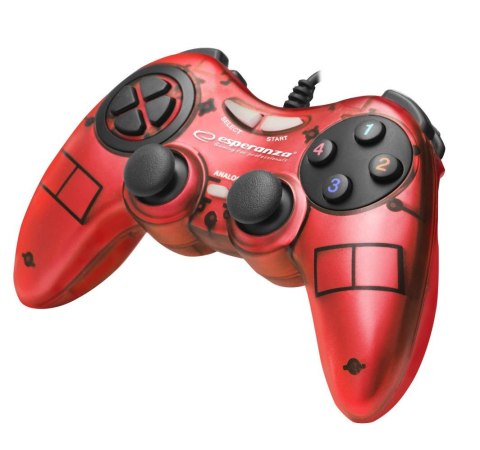Gamepad PC USB Esperanza "Fighter" czerwony ESPERANZA