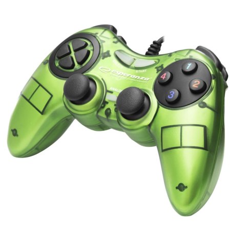 Gamepad PC USB Esperanza "Fighter" zielony ESPERANZA