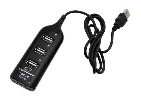 Hub USB Esperanza EA116 4xUSB 2.0 czarny ESPERANZA