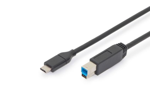 Kabel DIGITUS USB 3.0 SuperSpeed 5Gbps Typ USB C/B M/M Power Delivery czarny 1,8m Digitus Kabel DIGITUS USB 3.0 SuperSpeed 5Gbps Typ USB C/B M/M Power Delivery czarny 1,8m Digitus