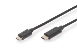 Kabel USB 2.0 DIGITUS HighSpeed Typ USB C/microUSB B M/M czarny 1,8m Digitus
