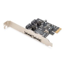 Karta rozszerzeń/Kontroler DIGITUS SATA III PCI Express 2x SATA 2x eSATA Low Profile Chipset: ASM106X Digitus